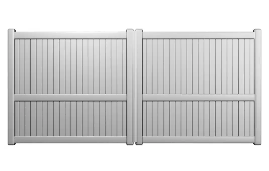 portail en aluminium tendre battant blanc Prefalu