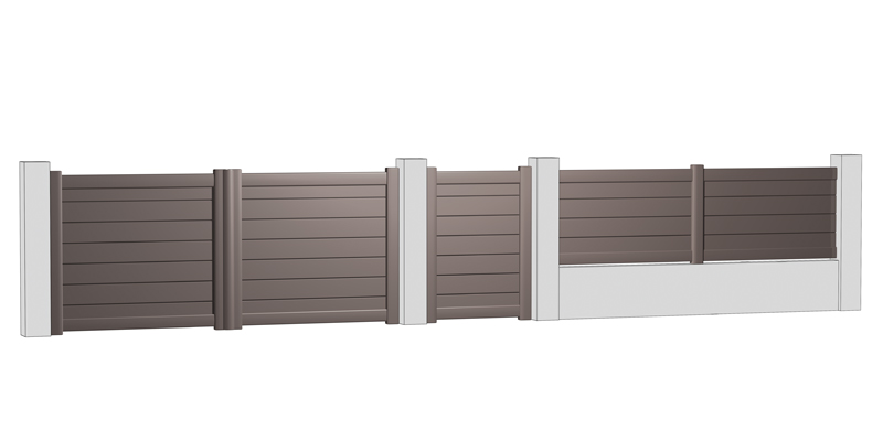 Clôtures pleines sur mesure en aluminium