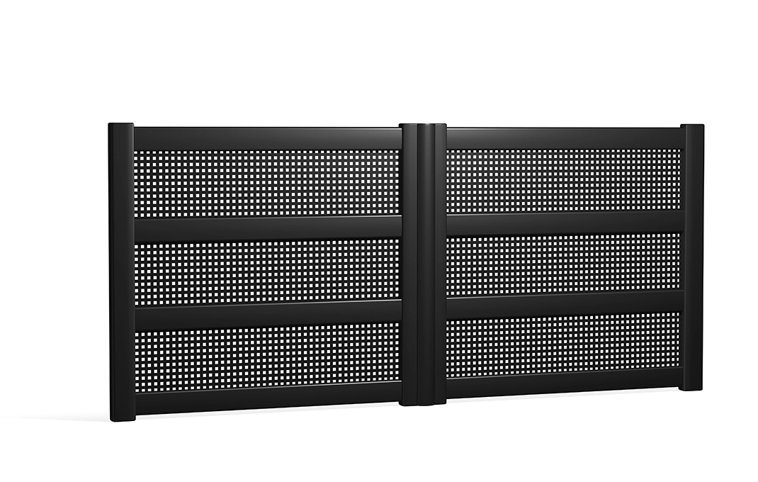 portail en aluminium therai coulissant noir mat Prefalu