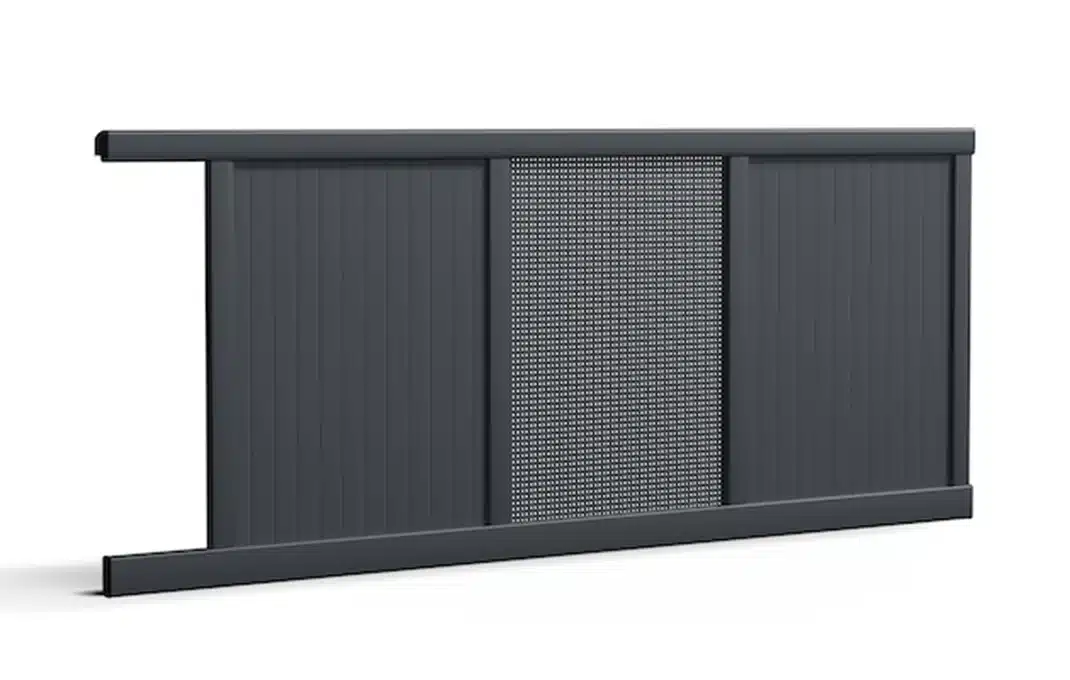 portail en aluminium secchi coulissant noir Prefalu
