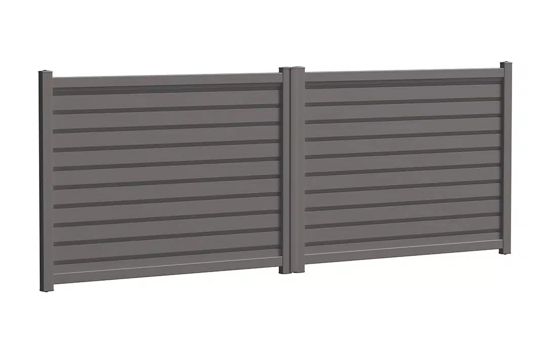 portail en aluminium attraction battant gris Prefalu